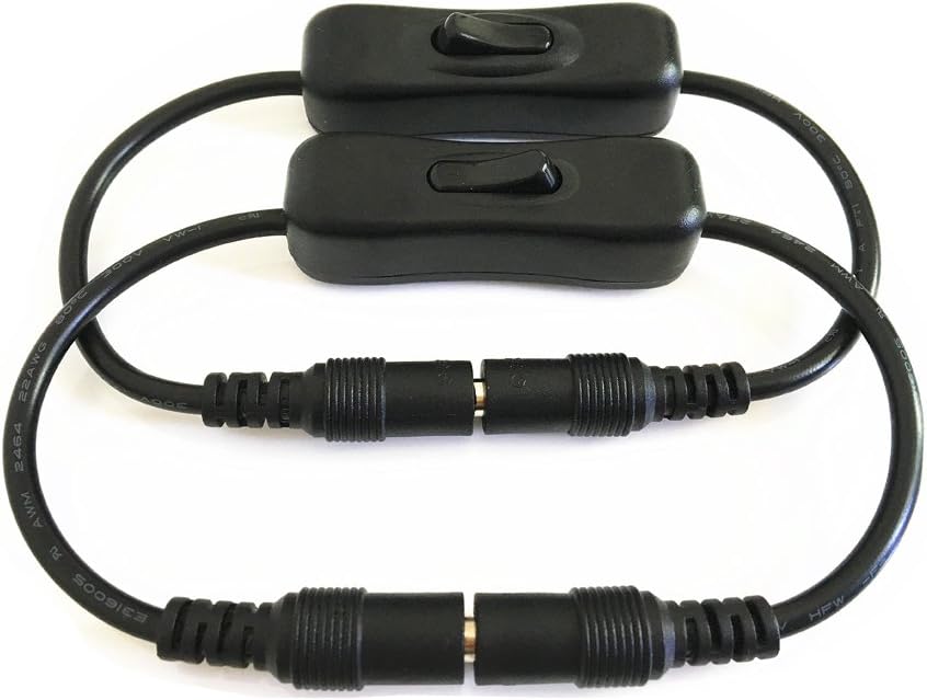 Honseadek Lot de 2 interrupteurs à bascule étanches LED rouges 12 V 20
