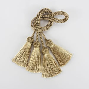 Fermacravatta Per Tende Elegante Con Nappa – Oro, Lunghezza 80 Cm, Per Casa E Ufficio, Decorazione Versatile, Colore Oro