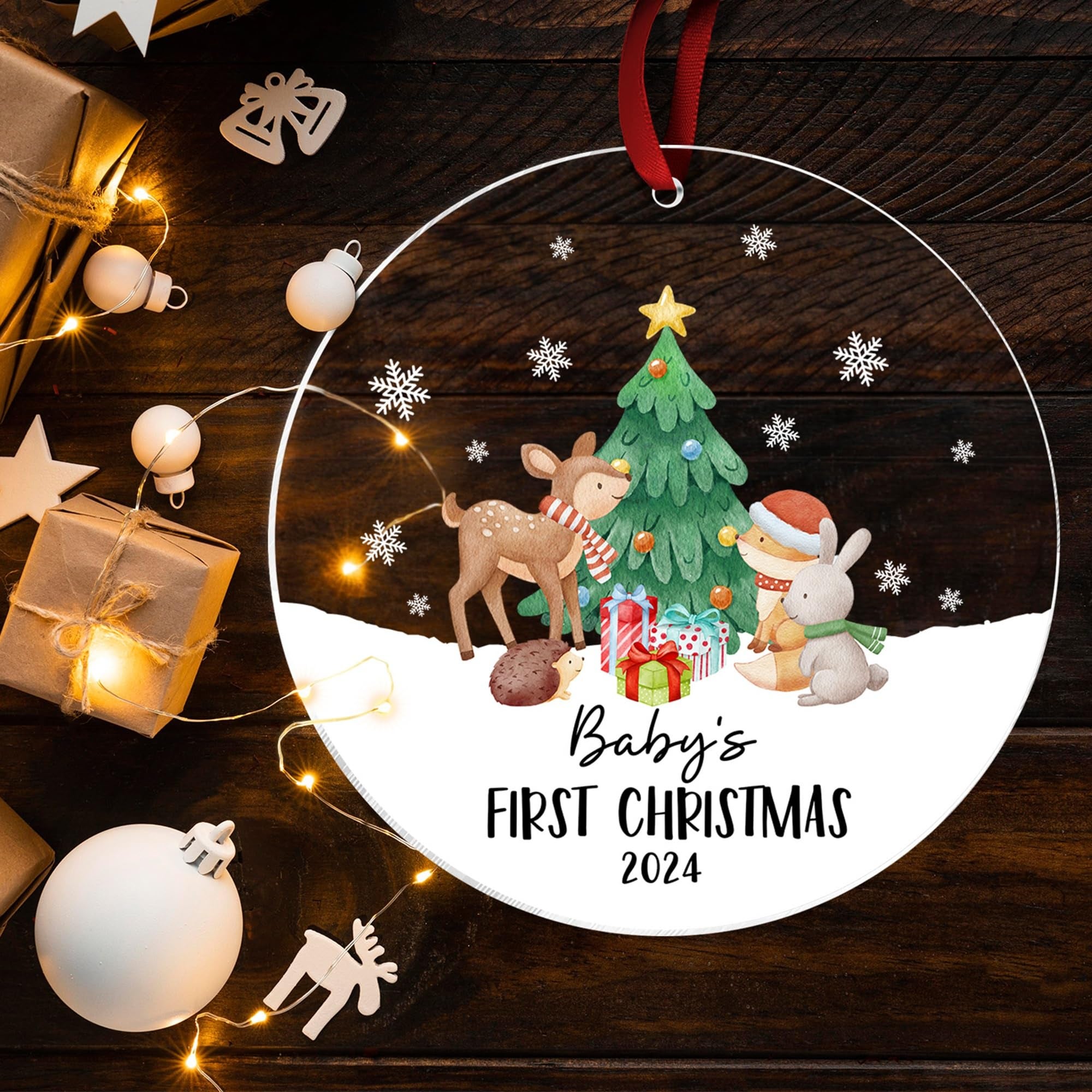 Decorazioni per l'albero di Natale per la casa Ciondolo decorativo in acrilico 8 cm - 4