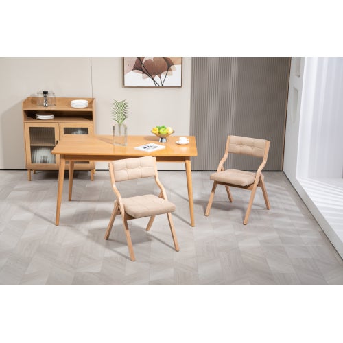 OEF Furnishings Sedia Cuscino da 2 Pollici Confezione da 2 sedie Pieghevoli Imbottite in Tessuto da 5 cm, Vinile dell'Acciaio Legato, Nero