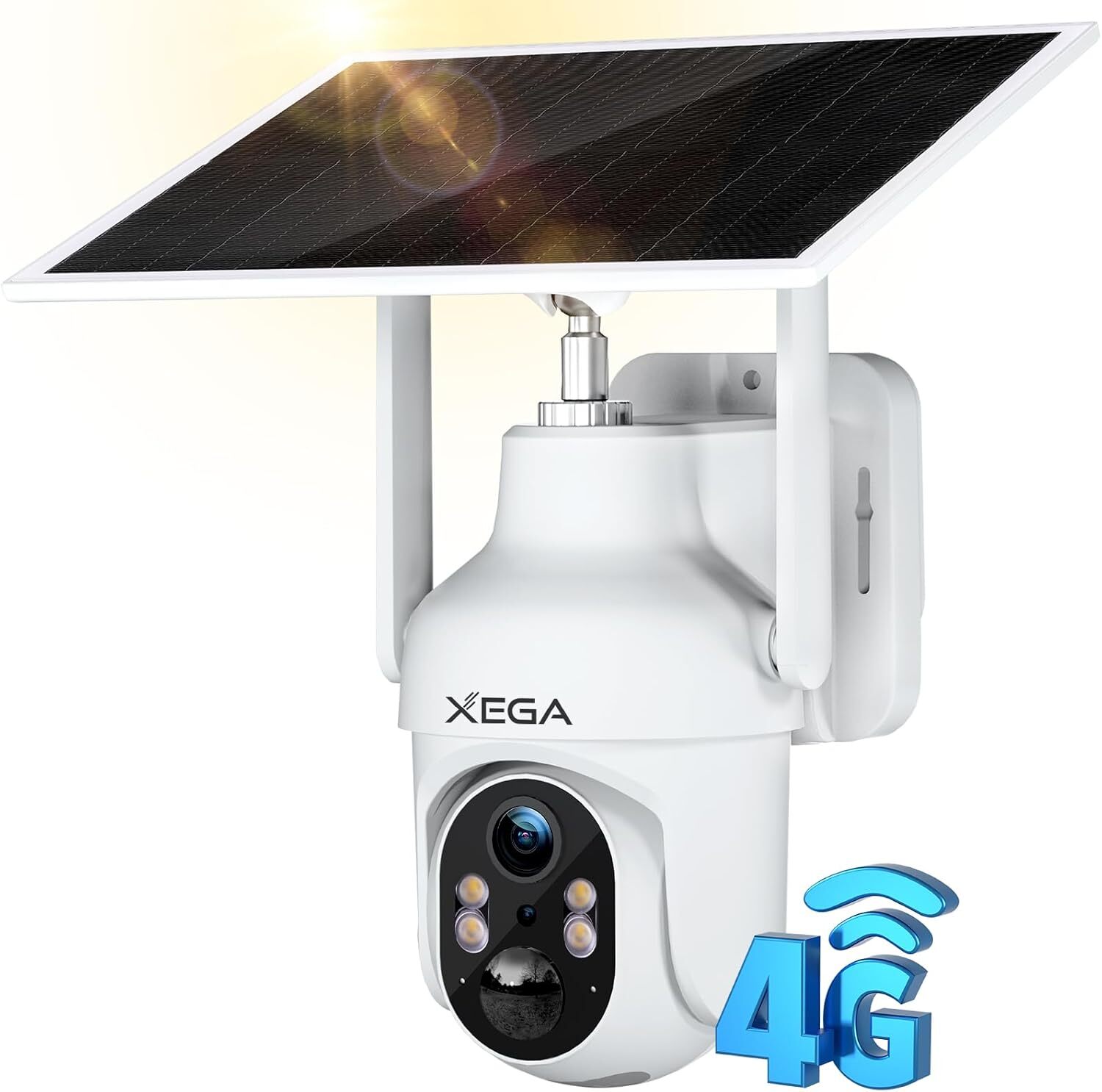 Telecamera 4G Esterna Xega Con Pannello Solare - 2K HD, Visione Notturna, Audio Bidirezionale - Foto 3