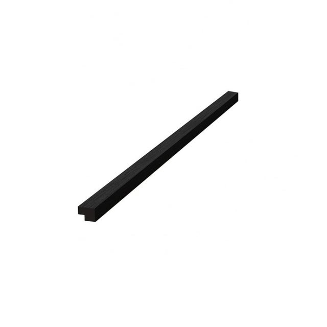 Barre d'extrémité MDF 120 cm pour panneaux acoustiques intérieurs SATAKUPANNON612, décor chêne noir (SATAKUPANBOTKL12)