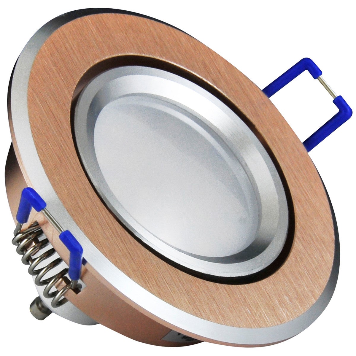 Oprawa sufitowa wpuszczana podtynkowa Sun złota szczotkowana 1xGU10x8W okrągła ruchoma IP20 wym: 6,3 x 8,4 x 8,4 cm aluminium Polux
