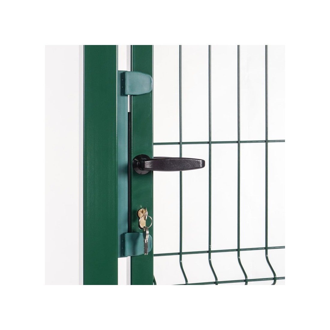 Portillon grillagé en acier galvanisé maille 200 x 50 occultable passage 1m x 1m80 Vert - 8
