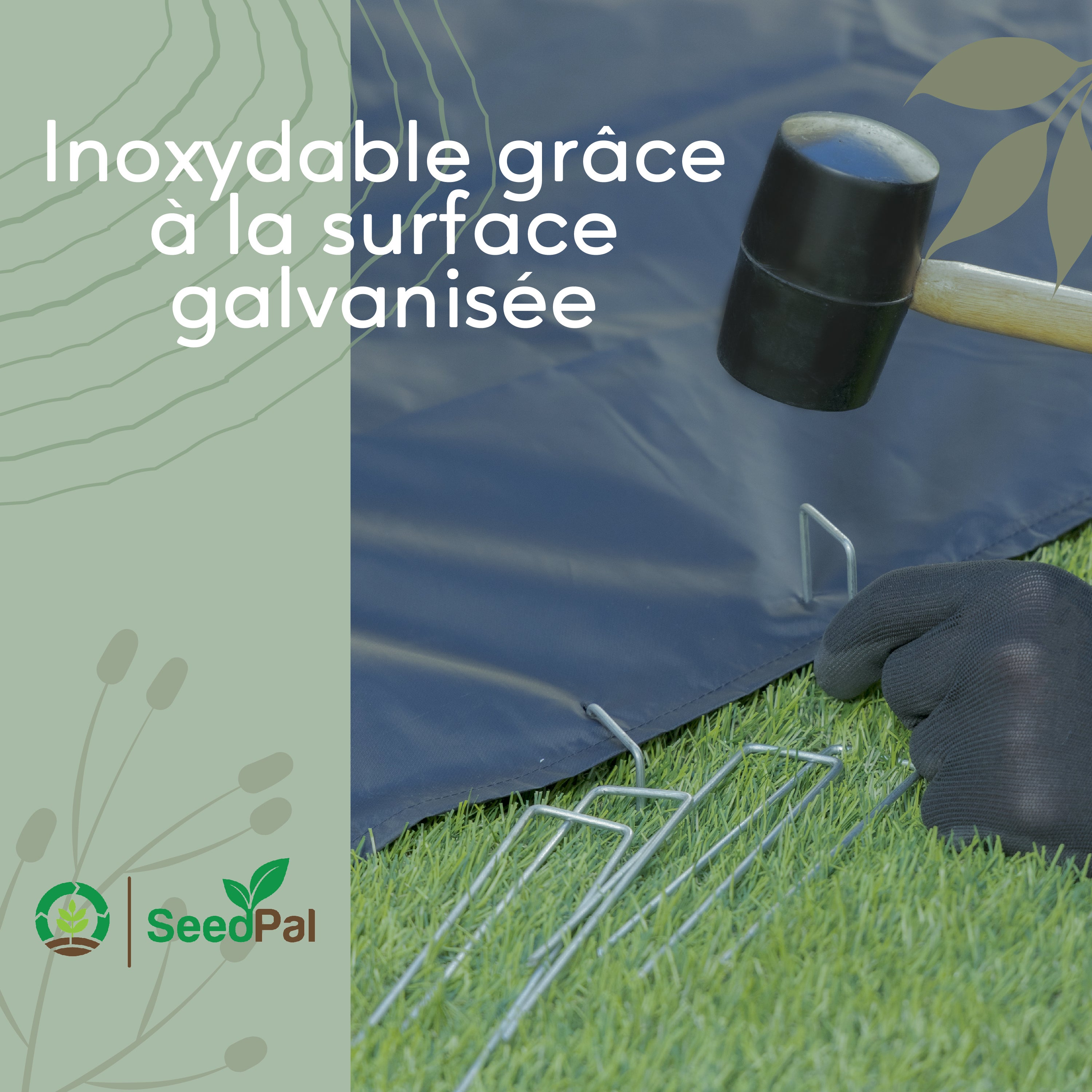 GardenMate 50 Picchetti Per Fissaggio A Terra Di Filo D'Acciaio Zincato