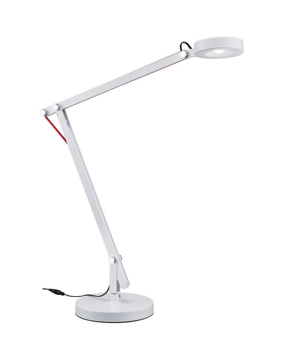 Lampa biurkowa Amsterdam biała LED 5W 3000K 500lm wym: 90 x 18 x 18 cm metal Trio