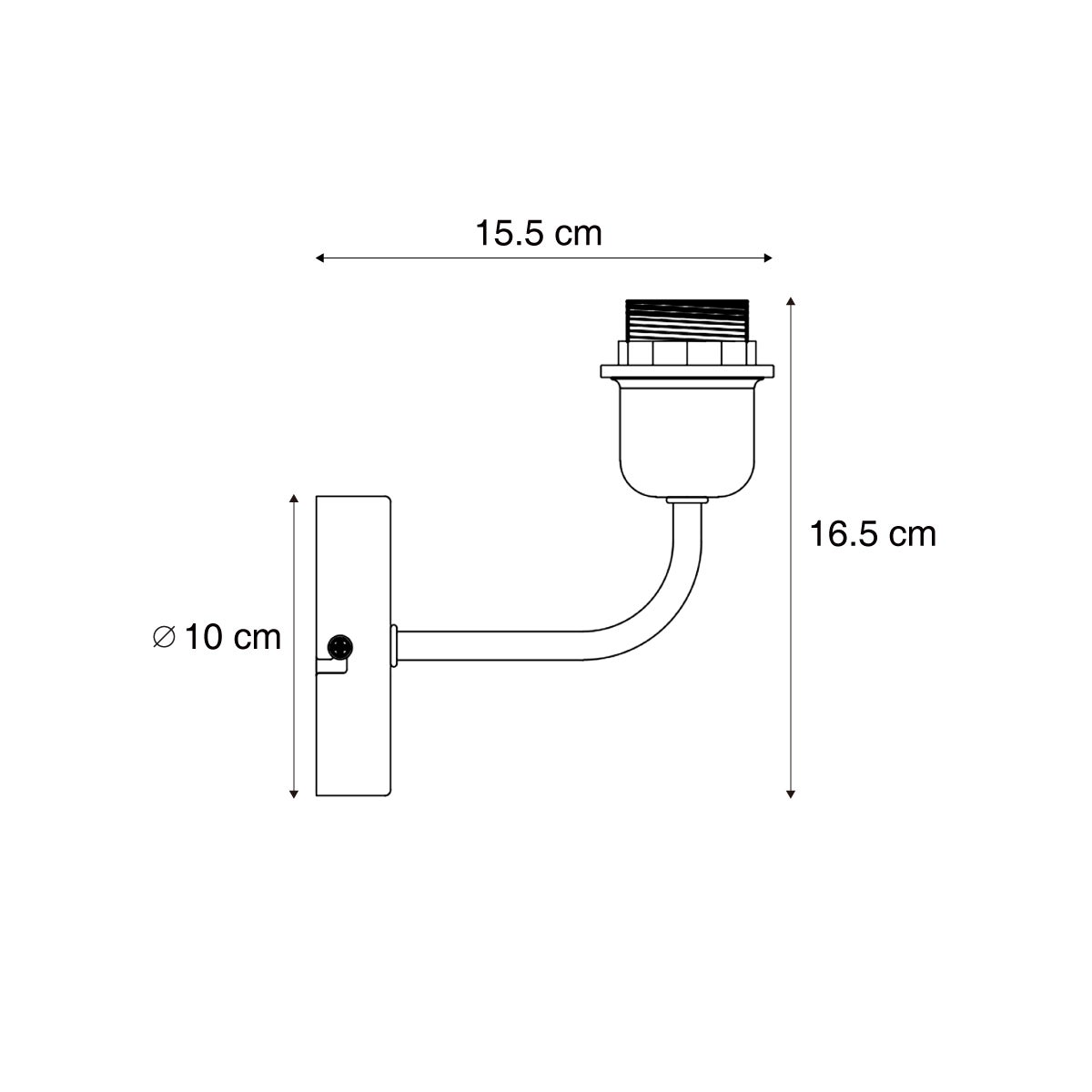 Qazqa moderne applique murale - Matt - doré/laiton, rond, max. 60w, e27, 15.5cm, idéal pour la salle à manger, la cuisine, la - 4
