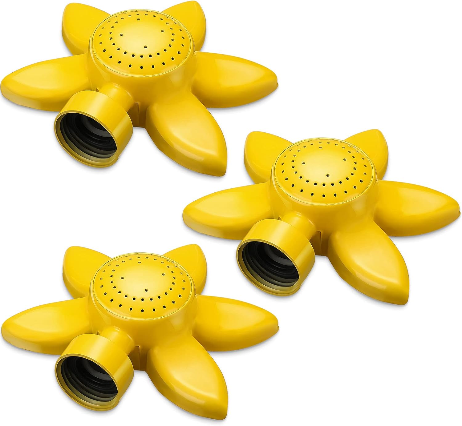 Zestaw 3 zraszaczy ogrodowych z kwiatowym wzorem do małych ogrodów, metalowe głowice zraszające 360 stopni do ogrodu, podwórka i trawnika