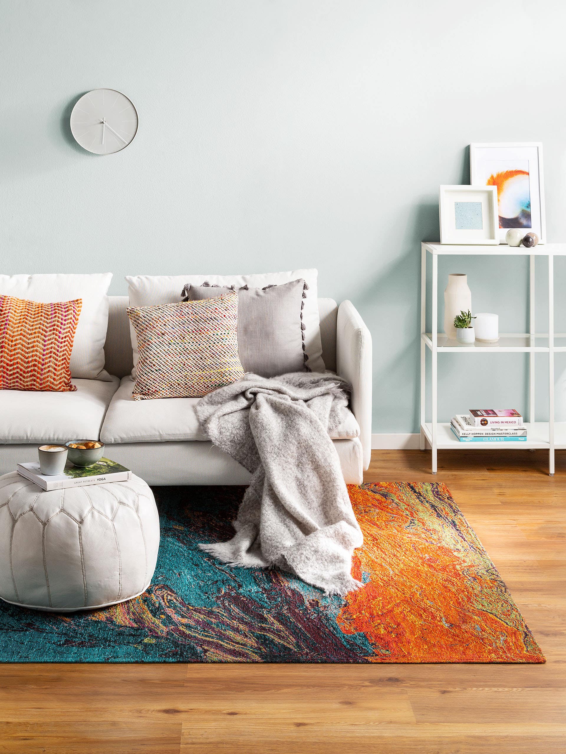 BENUTA - Tapis tissé à plat Stay turquoise 155x235 cm - 2