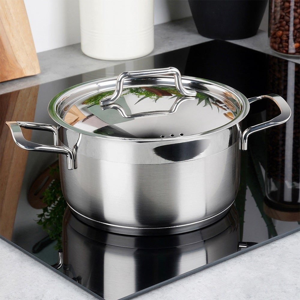 Garnek stalowy z pokrywką ANETT 16 cm, 1,9 l - 2