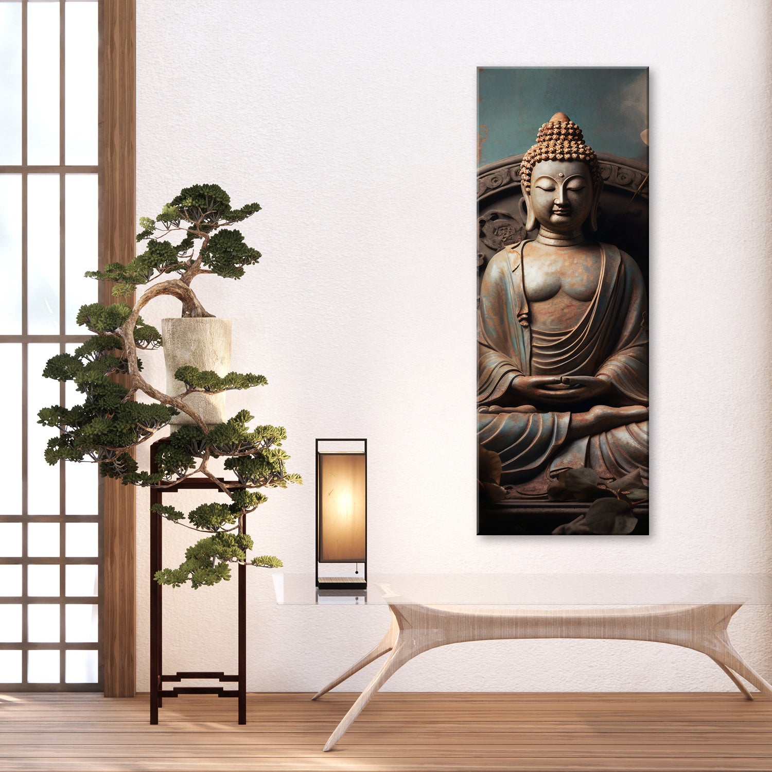 Tableau sur toile Statue de Bouddha 30x90 - 2