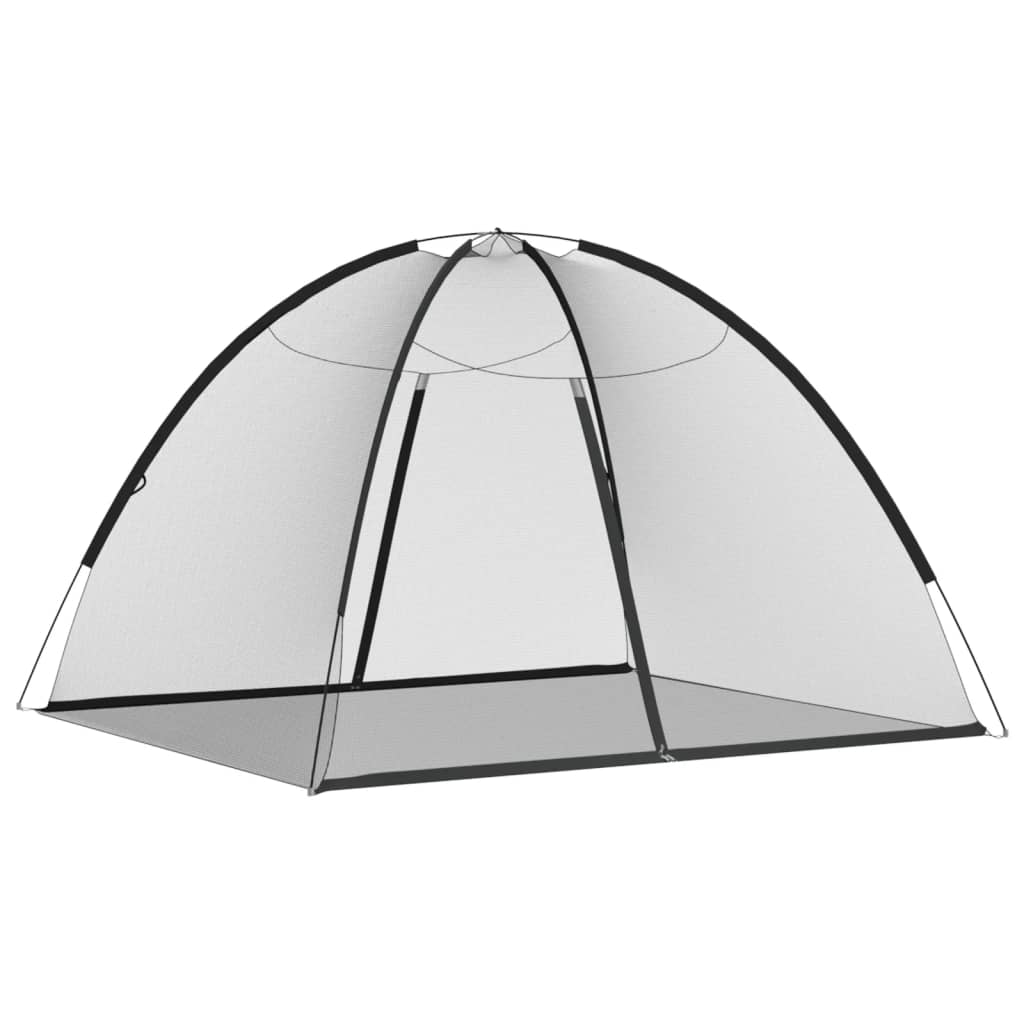 vidaXL Moustiquaire mongole avec portes 220 maille noir 200x180x135 cm - 2