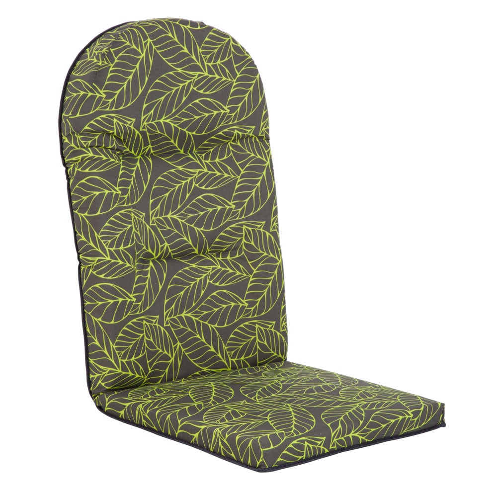 Poduszka na fotel ogrodowy 123 x 49 cm Galaxy szary/zielony liście PATIO