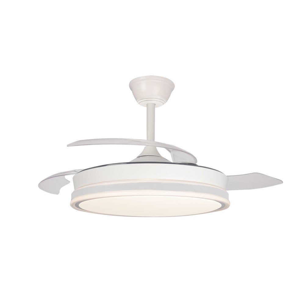Ventoinha de teto retrátil com luz LED 45W Silent Surpino Branco CCT Dim ø106cm - 3
