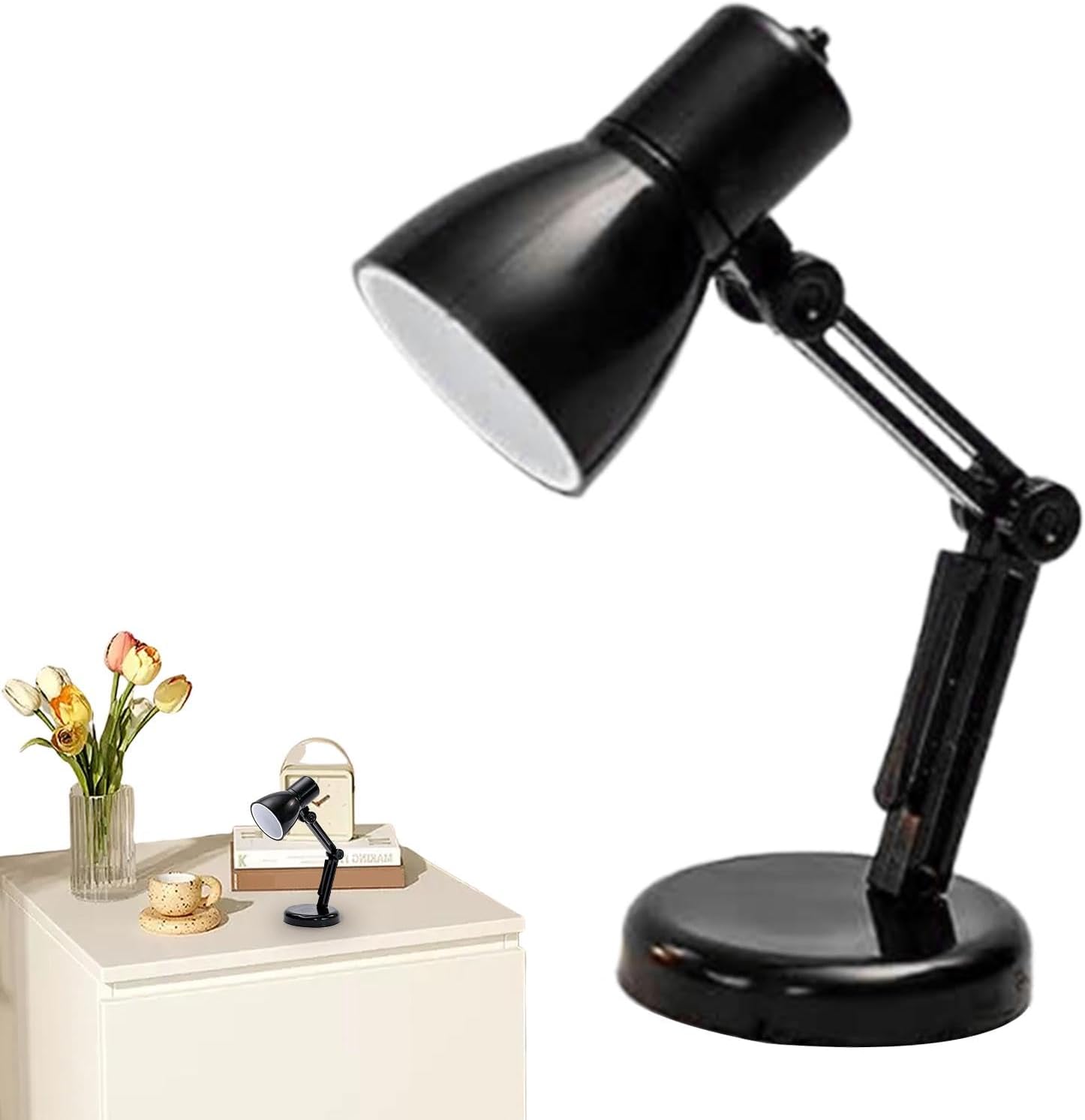 Lampy do nauki na biurko | Mała lampka do czytania zasilana bateryjnie – Przyjazna dla oka, dotykowa lampa stołowa, przenośna ozdoba biurka