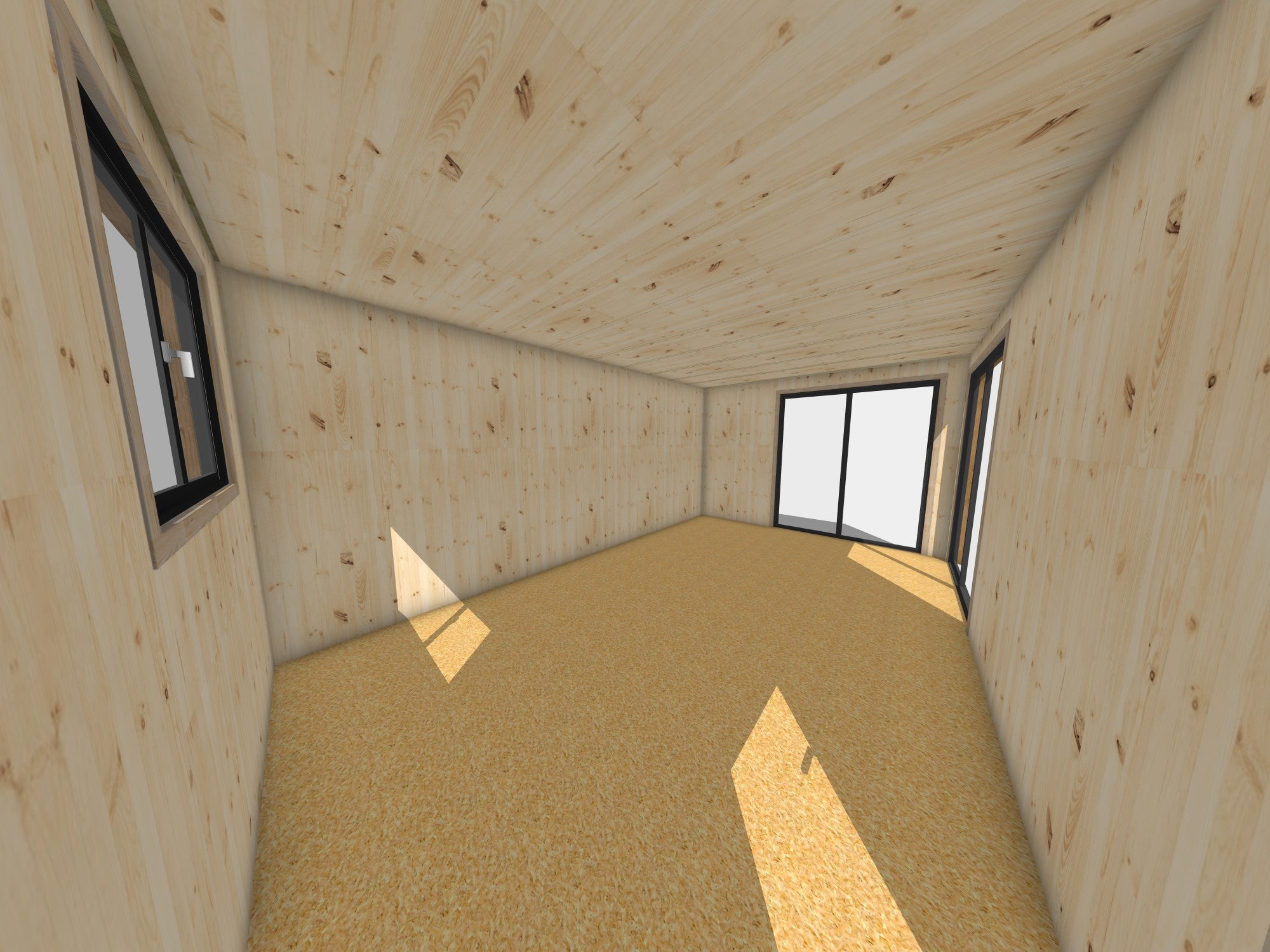 Studio de jardin ossature bois en bois 5,5 x 3,5 x 2,7 m avec plancher isolé / menuiseries alu k-line - 5