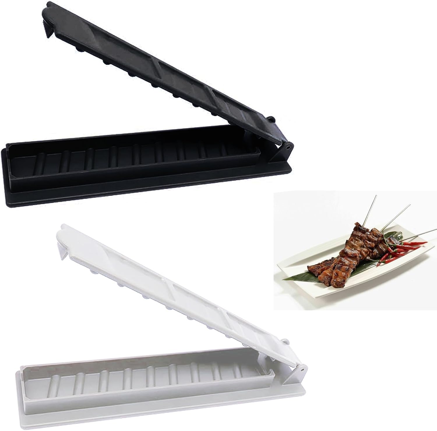 Rożen, ręczna forma do rożna, przenośna prasa do rożna do grillowania na kempingu i na świeżym powietrzu, 2 sztuki