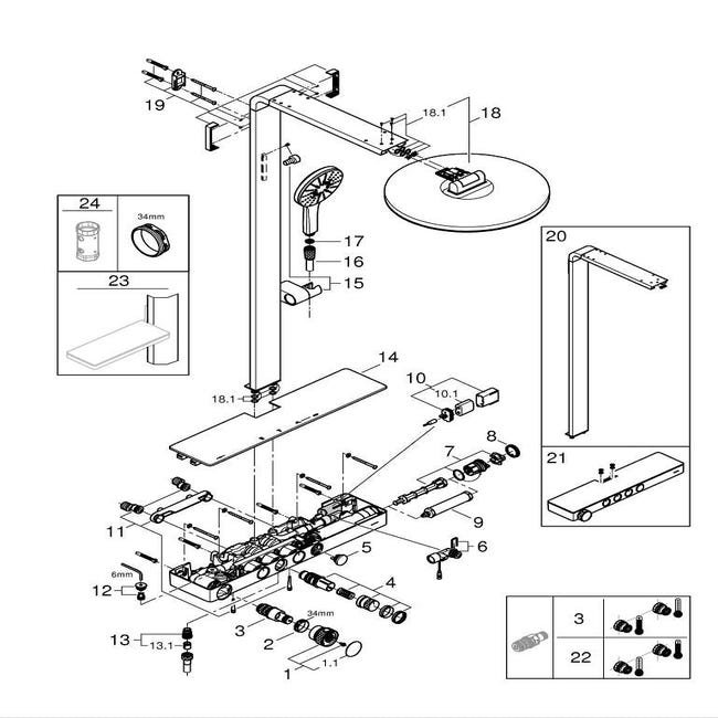 Kit Douche Tempesta II Avec Support Mural Fixe - Flexible 1500 Mm, Technologie EcoJoy (débit Limité 5,7 L/min)