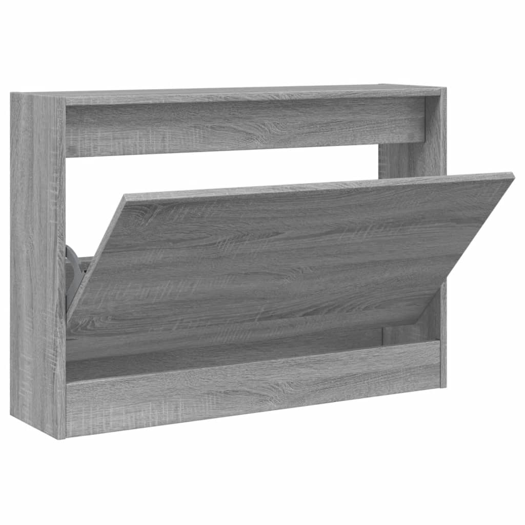Scarpiera Nera 60x34x96,5 cm in Legno Multistrato 839946