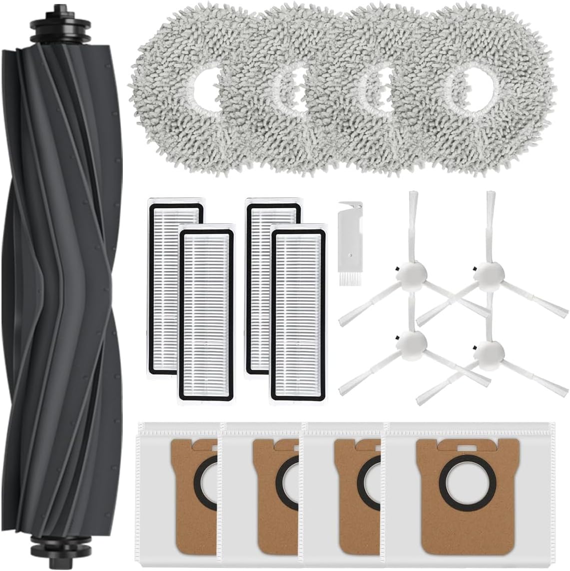 Kit 18 Pièces Pour Robot Aspirateur Dreame L10s Ultra / Xiaomi X20+ - Brosses, Filtres, Serpillières, Sacs - 5