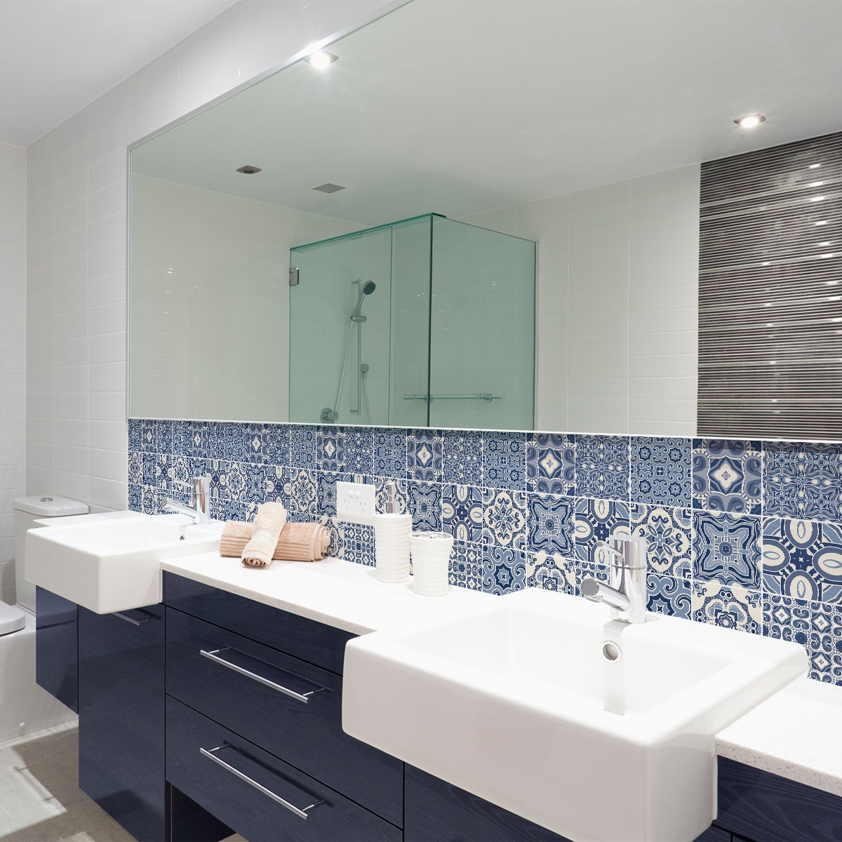 9 adesivi piastrelle di cemento azulejos sophia - Sticker adesivo - adesivi murali - 9stickers10x10cm - 3