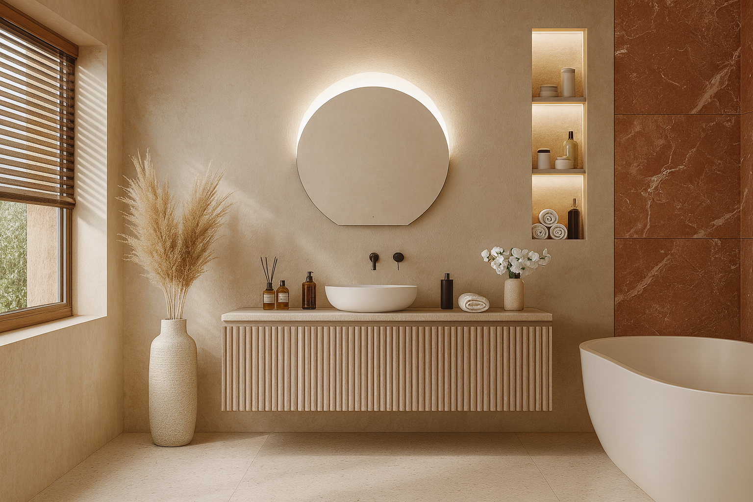 MOON LINE lustro z oświetleniem LED, bez ramy 80cm