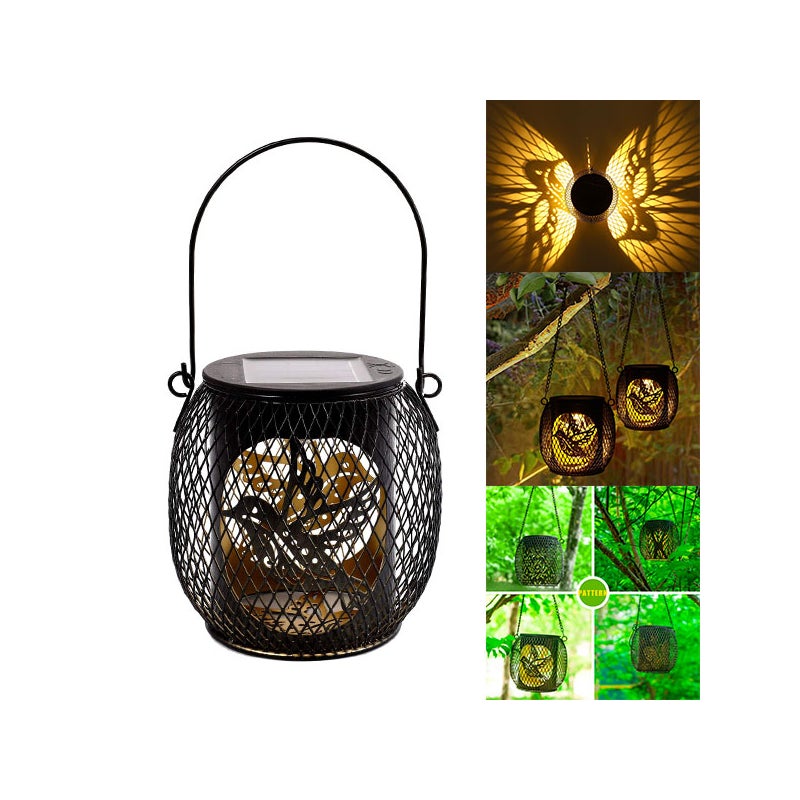 Zewnętrzne wiszące lampy solarne, 1 sztuka, wodoszczelna dekoracyjna lampa solarna IP65, wykonana z żelaza