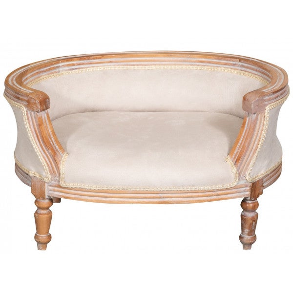 Biscottini reposapiés luis xvi de madera maciza de haya - puf con acabado antiguo - taburete para salón y dormitorio - 53x74x41 - made in italy