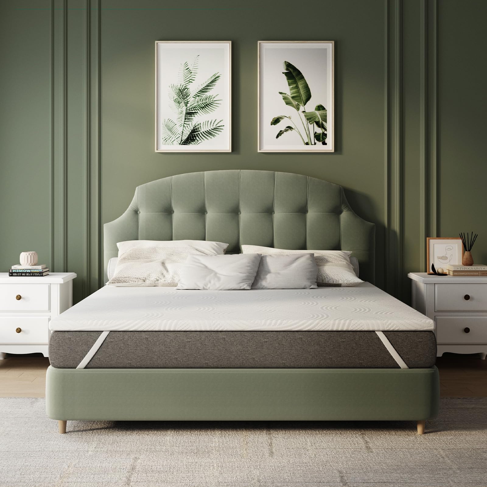 Novilla Surmatelas 80x190, 5CM Surmatelas en Mousse de confort, Certifié Sûr et Fiable par CertiPUR-US et Oeko-TEX, Absorbant et Respirant, Tissu Doux - 8