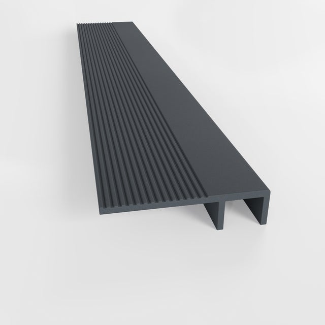 Plinthe de finition pour lame de terrasse composite NINA - L. 240 x H. 10 x Ep. 2,5 cm - Anthracitre