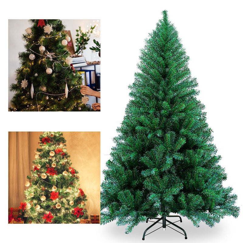 Albero di Natale Artificiale 180cm Premium con Illuminazione LED RGB - 1000 Punte di Rami, Supporto Metallico, Rami Pieghevoli, Guanti Inclusi, Albero Natalizio per Decorazione Natalizia, Verde