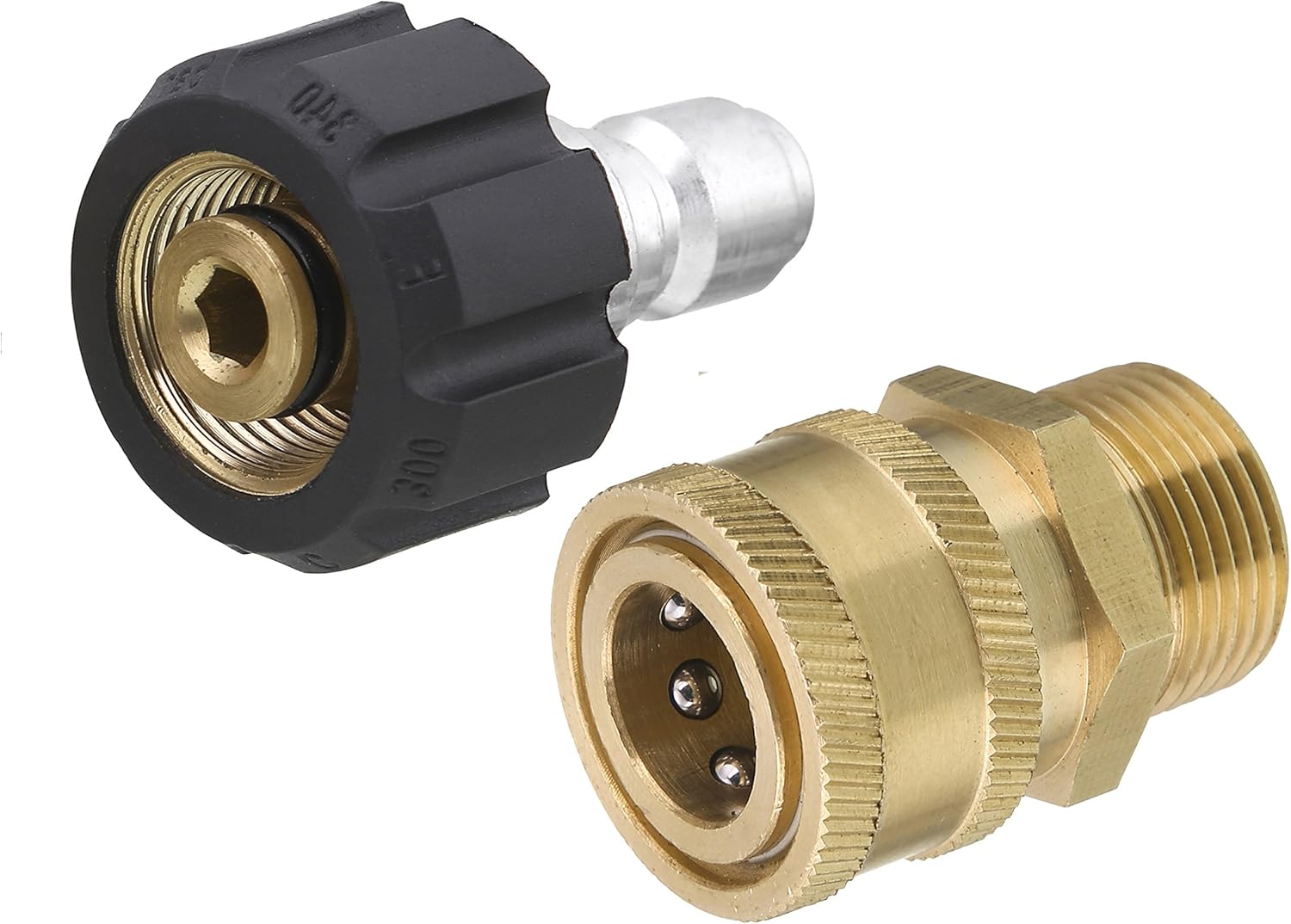 Tool Daily Zestaw adapterów do myjek ciśnieniowych, zestaw szybkozłącza, złączka metryczna M22 14mm na M22, 5000 PSI