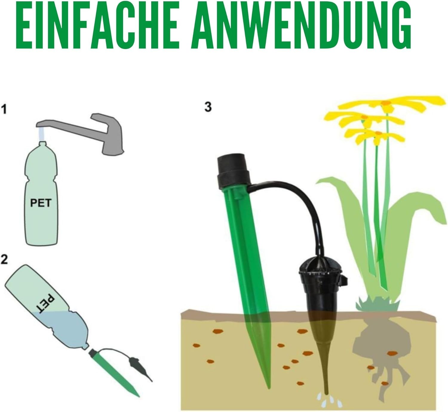 Système d'arrosage automatique d'intérieur Novatool 4X - Arrosage jusqu'à 30 jours - Système d'irrigation goutte à goutte pour l'arrosage des plantes - 3