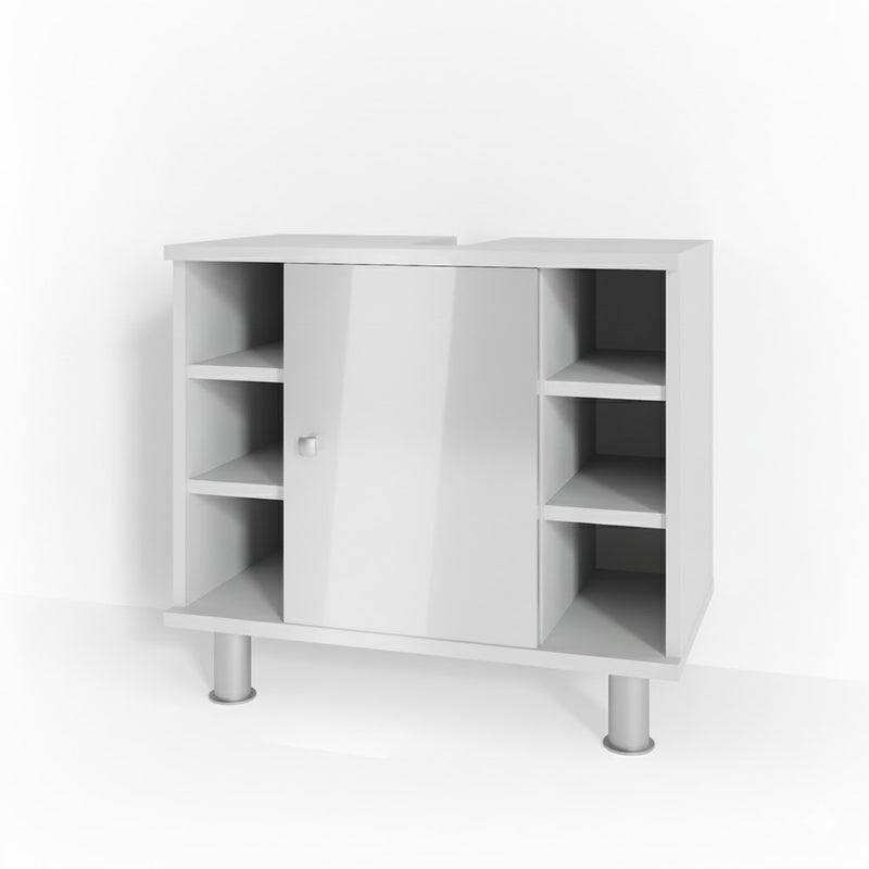 Vicco Szafka pod umywalkę Fynn, Biały wysoki połysk, 60 x 54 cm