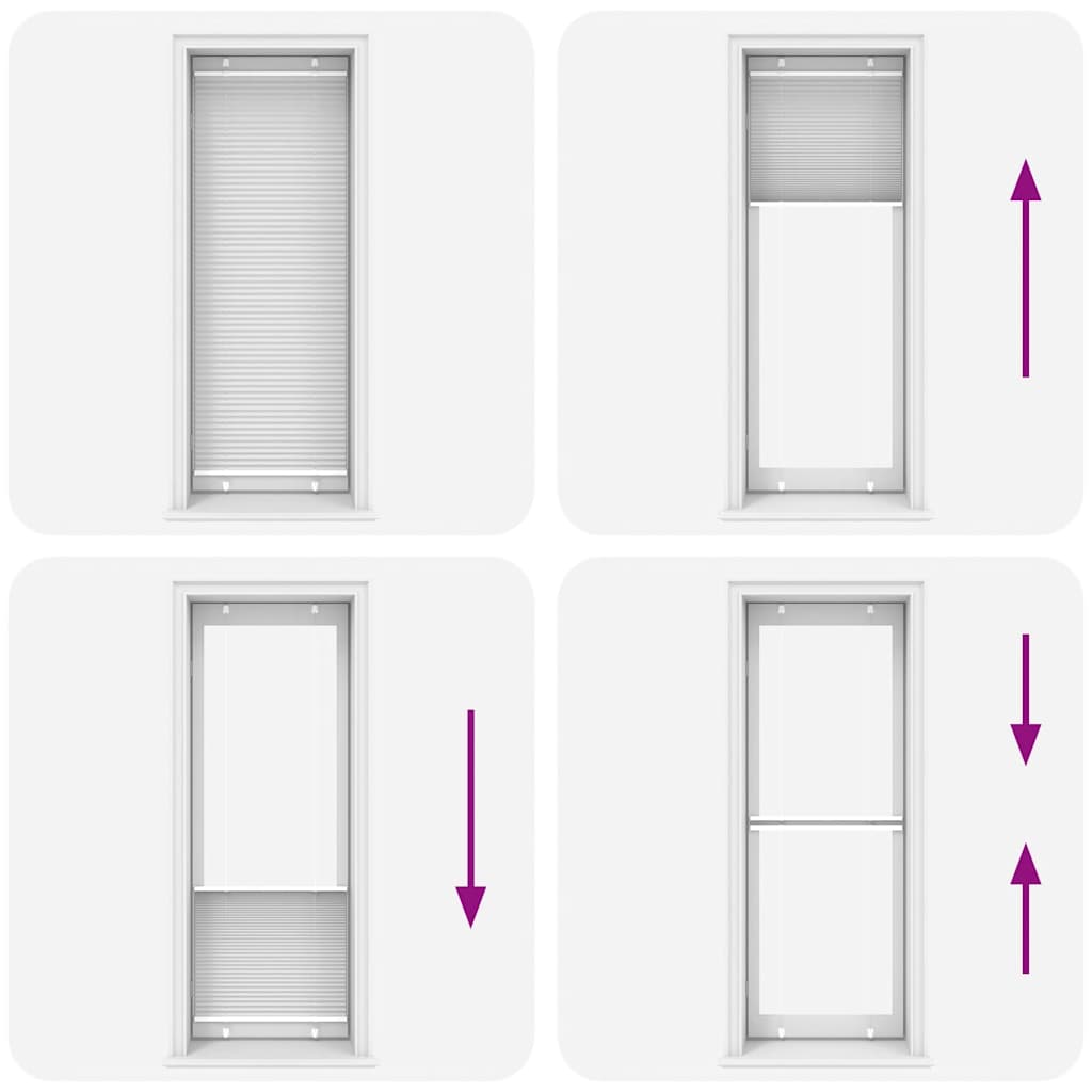 Store plissé blanc 70x200 cm largeur du tissu 69,4 cm polyester vidaXL - 8