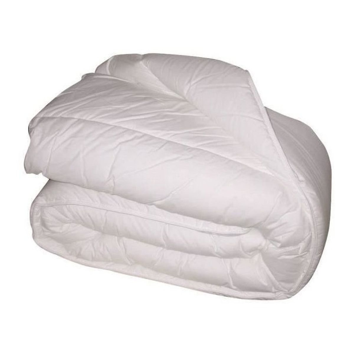Couette extra chaude BLANREVE microfibre 4 saisons 140 x 200 cm blanc 500 g m² - 3