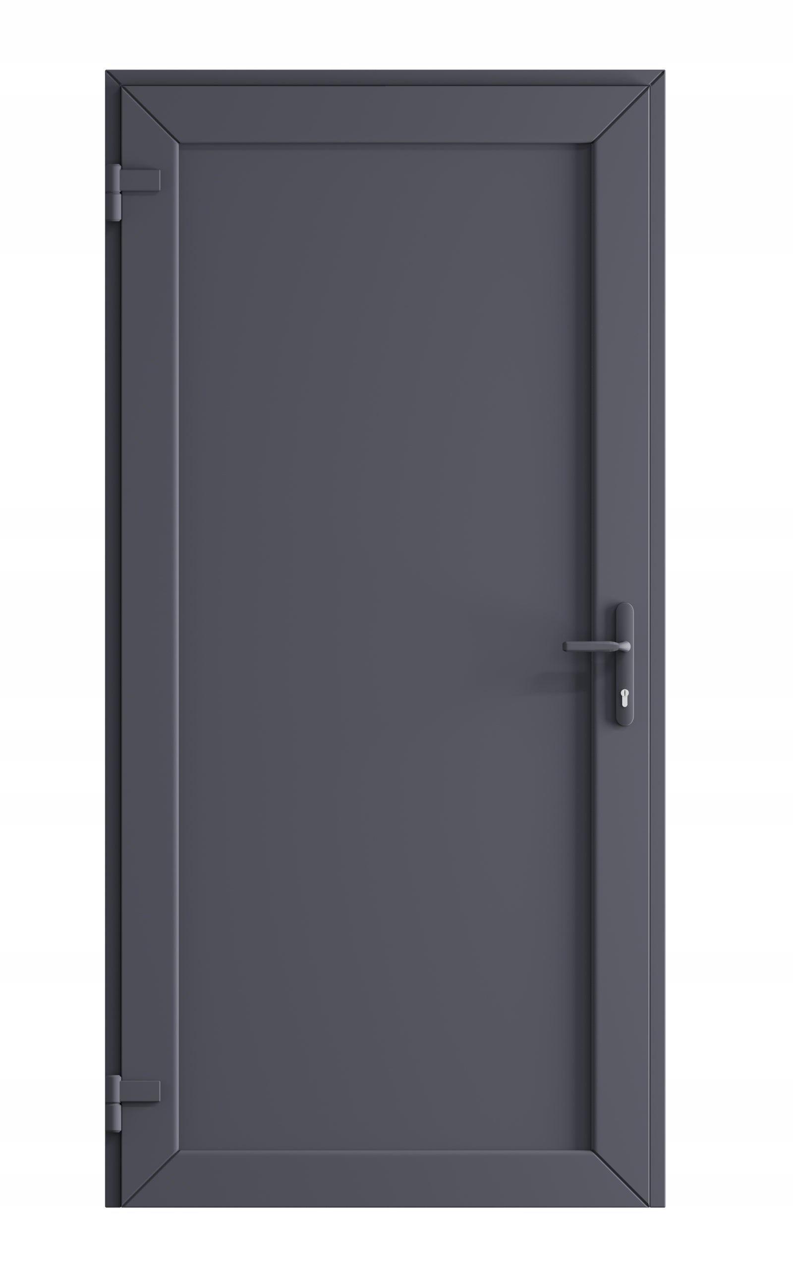 DRZWI TECHNICZNE ZEWNĘTRZNE PVC 100X205 cm ANTRACYT LEWE