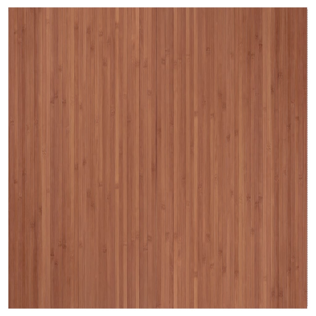 Tapis rectangulaire marron 100x100 bambou - 2