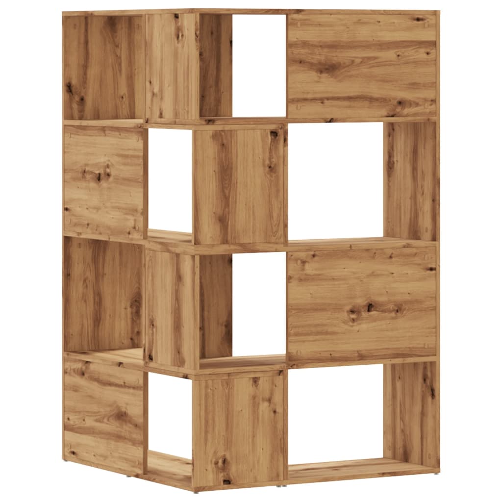 Bibliothèque pour Séjour en Bois Marron H. 85 x l. 85 x P. 85 cm - 6