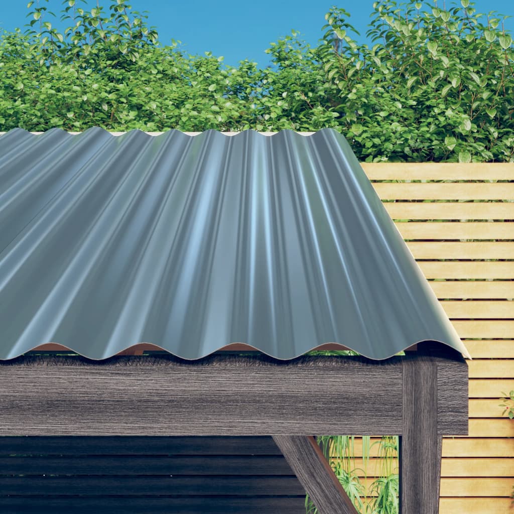 Paneles de tejado 36 unidades acero galvanizado gris 60x36 cm vidaxl