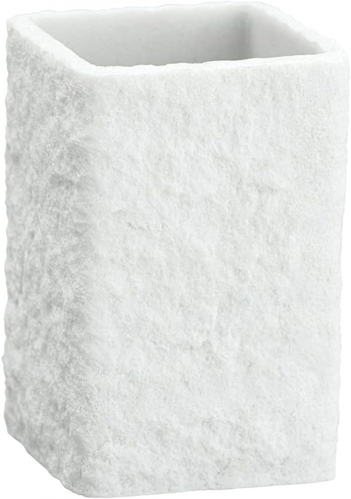 Suport pentru periuță de dinți, suport pentru periuță și pastă de dinți, aspect de piatră naturală, rășină, 7,5 x 11 x 7,5 cm