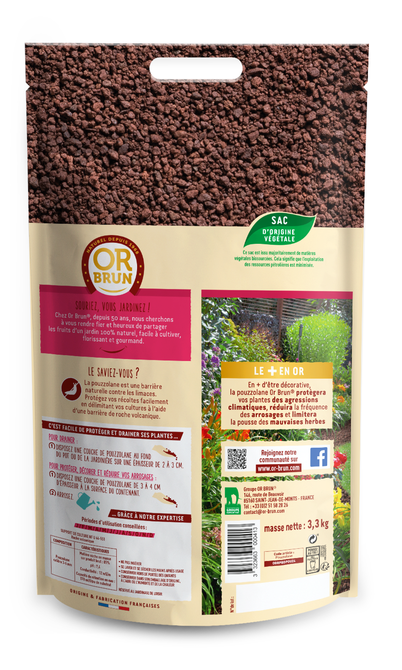 OR BRUN OBRPCDPOUZ4 -Paillage de Pouzzolane - Protection des Plantes - 5