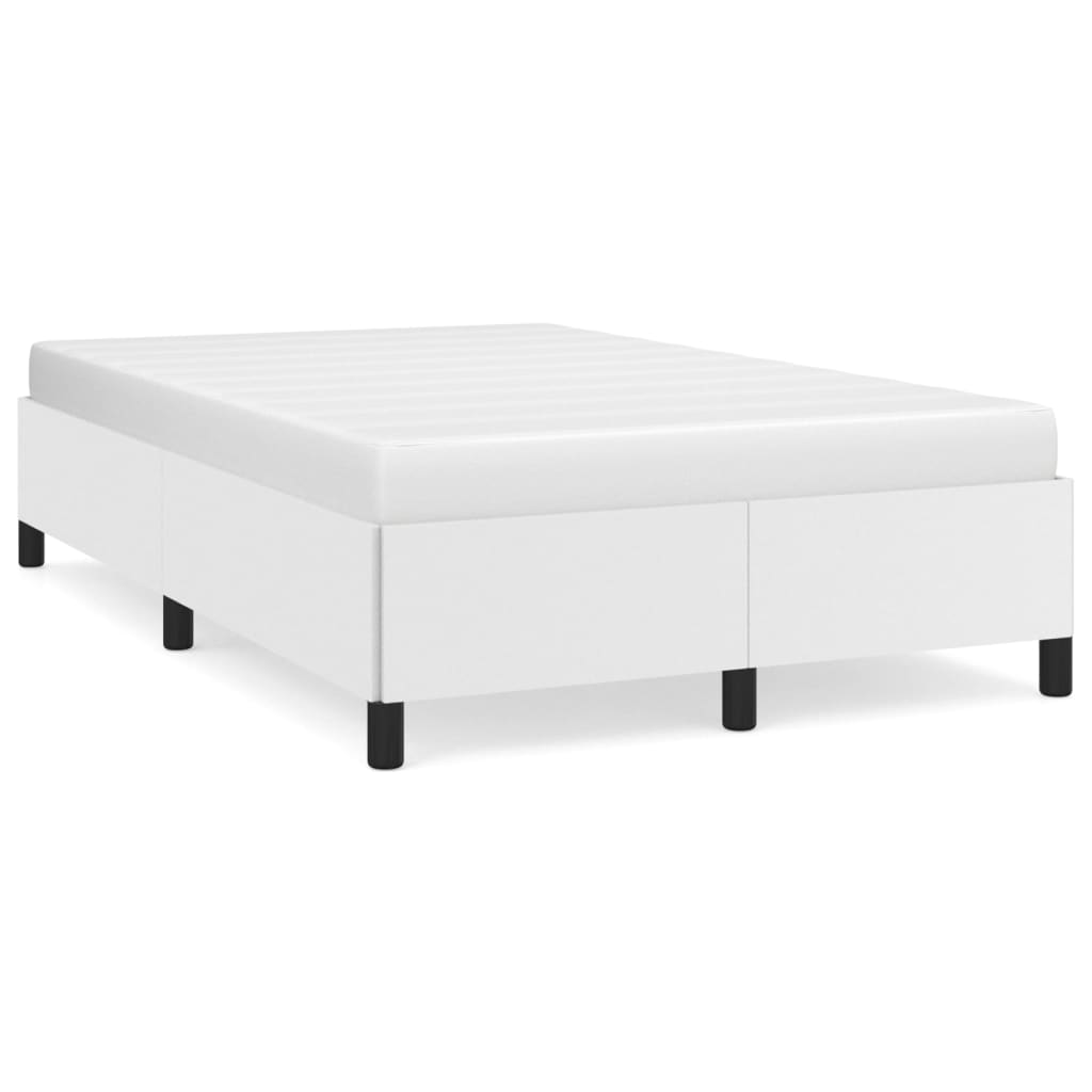Cadre de lit sans matelas blanc 120 x 200 cm en similicuir - 2