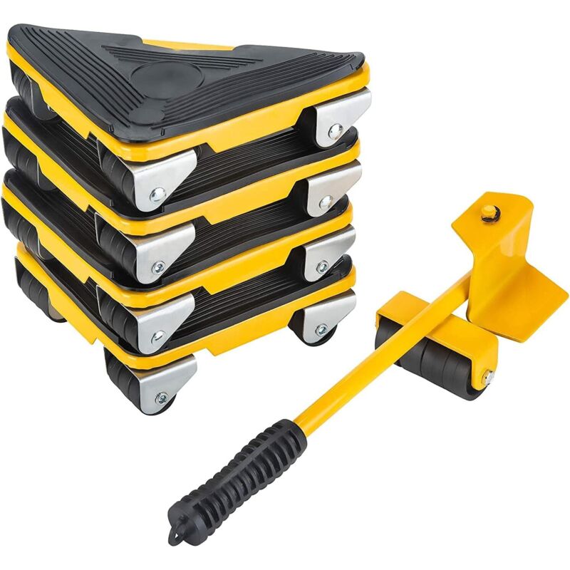 Roți de mutat mobilă, Kit de mutat mobilă rezistent, Rulmenți rotativi la 360 de grade, Lot de 5 rulmenți 300 kg - RWPlateau roulant