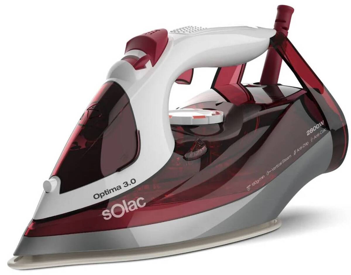 Solac Plancha 2800 W 180Gr/Min Vapor Suela Cerámica Optima Extrem Pv2029 , Leroy Merlin