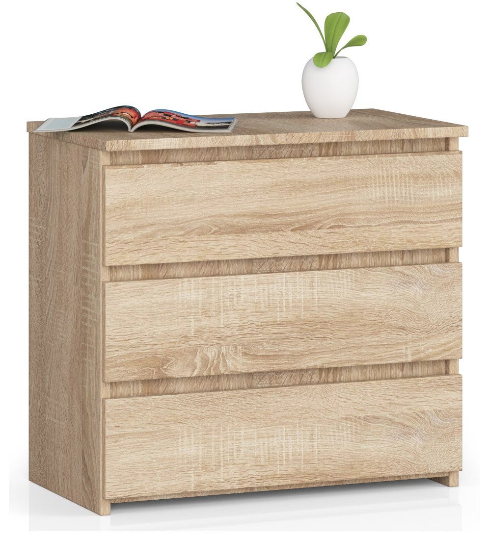 Szafka nocna AKORD CL3 Dąb Sonoma 60 cm 3 szuflady kolor Dąb Sonoma mat 60x35x57 cm