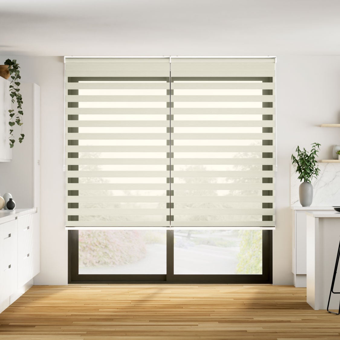 Estores noche y día corti sin cajón color crema 84x160 - cortinadecor