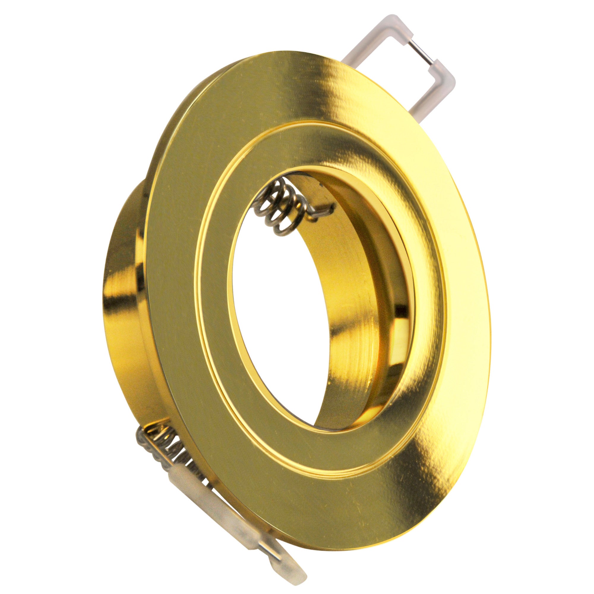 Oprawa sufitowa wpuszczana podtynkowa Febe złoty połysk 1xGU10x8W okrągła IP20 wym: 2,5 x 8 x 8 cm aluminium Polux