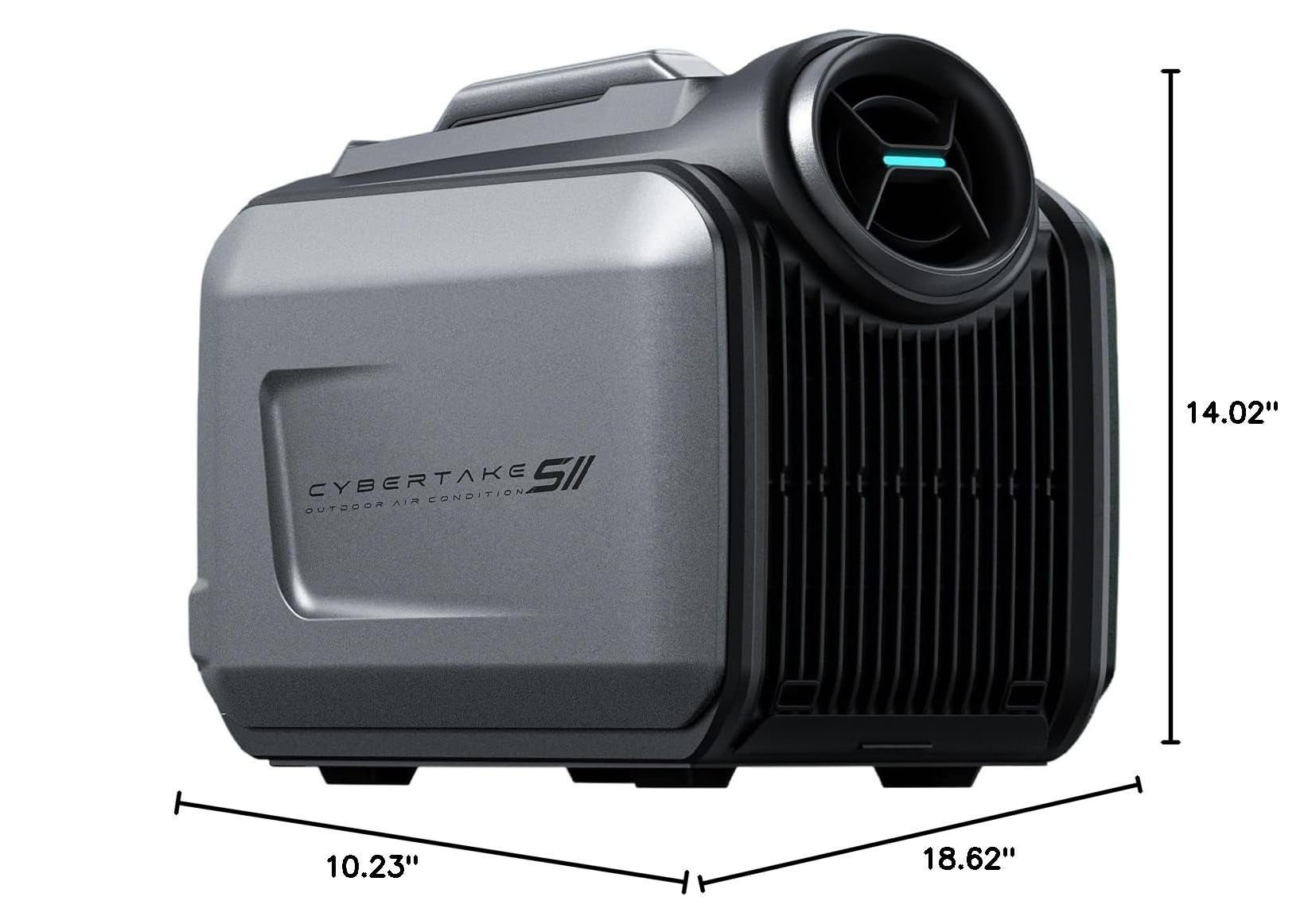 Climatiseur portable CYBERTAKE S2 Pro 5100 BTU, climatiseur portable à onduleur pour tentes, avec télécommande en sac dimensions : 48 x 26 x 35,6 cm - 4