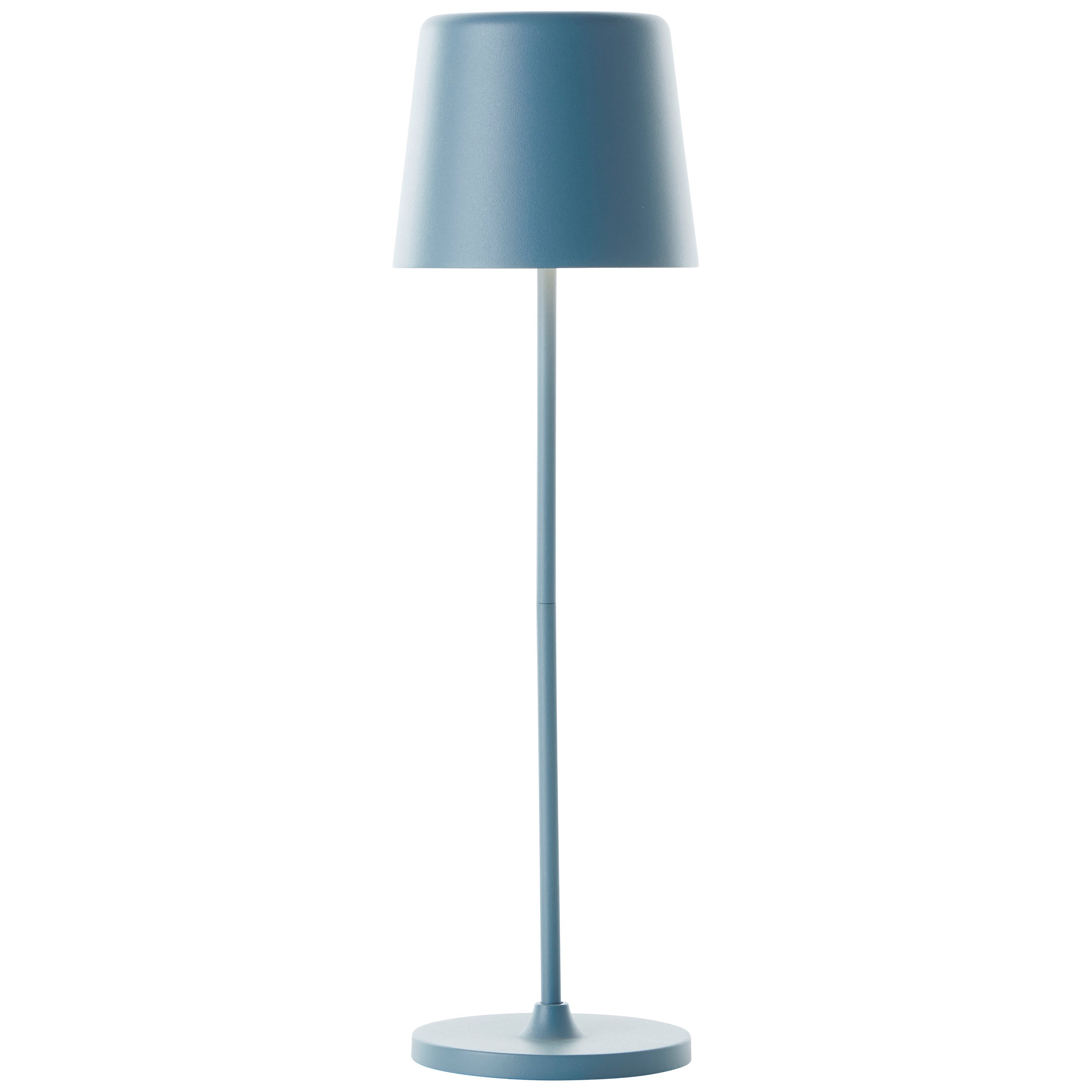 Lampa stołowa ogrodowa LED Brilliant Kaami, 37 cm, jasnoniebieska, metal/drewno, zintegrowana dioda LED 2 W - 3
